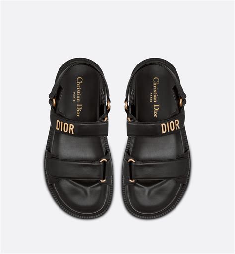 dior lambskin|Dioract Sandal Black Lambskin .